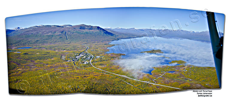 Abisko, dimma, drnarbilder, drnarfoto, flygbild, flygbilder, Flygfoto, flygfoton, hst, Landskap, lappland, Torne Trsk