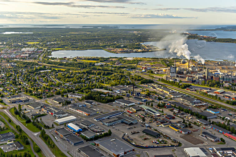 Backen Industriområde Piteå Backen, drönarbilder, drönarfoto, flygbild, flygbilder, Flygfoto, flygfoton, industriområde, Kappa, Landskap, Norrbotten, pappersbruk, Piteå, samhällen, Smurfit, sommar, Sörfjärden
