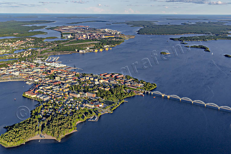 Bergnäsbron, bro, drönarbilder, drönarfoto, flygbild, flygbilder, Flygfoto, flygfoton, Luleå, Norrbotten, sommar, städer