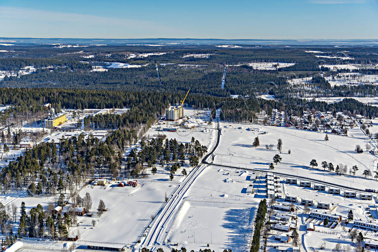 Björkbacka Östersund Björkbacka, drönarbilder, drönarfoto, Erikslund, flygbild, flygbilder, Flygfoto, flygfoton, Jämtland, städer, vinter, Östersund