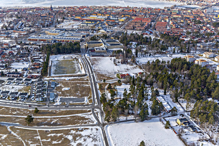 Björkbacka Östersund Flygfoto Björkbacka, drönarbilder, drönarfoto, flygbild, flygbilder, Flygfoto, flygfoton, Jämtland, städer, vinter, Östersund