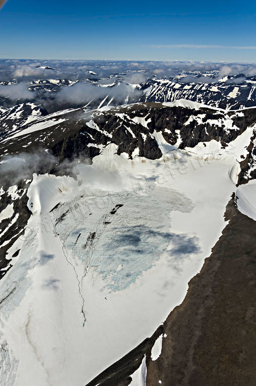 Björlings glaciär, Kebnekaise Björlings, drönarbilder, drönarfoto, flygbild, flygbilder, Flygfoto, flygfoton, glaciär, Kebnekaise, Landskap, lappland, sommar
