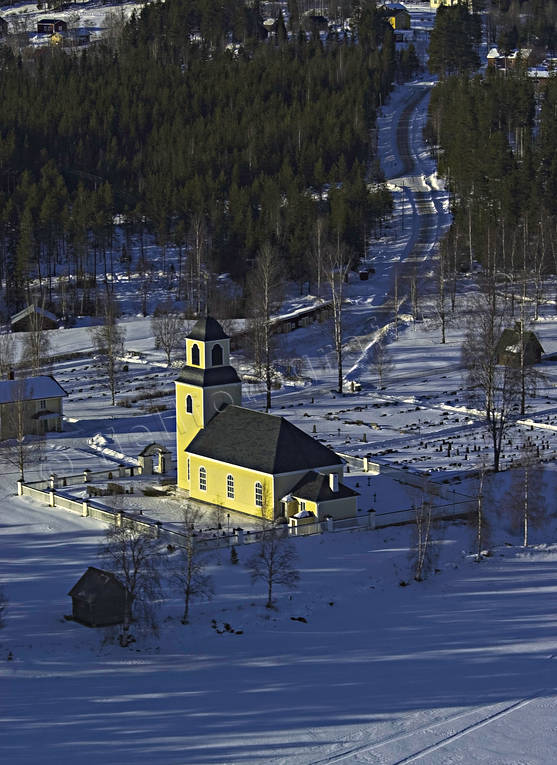 Bodsjö kyrka Bodsjö, byggnader, byggnationer, drönarbilder, drönarfoto, flygbild, flygbilder, Flygfoto, flygfoton, Jämtland, kyrka, kyrkor, vinter