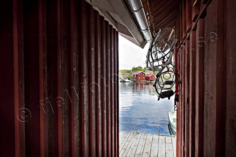 arbete, Bohuslän, fiskebodar, Fiskebäckskil, fångstredskap, hav, kust, sommar, stugor, yrkesfiske, årstider