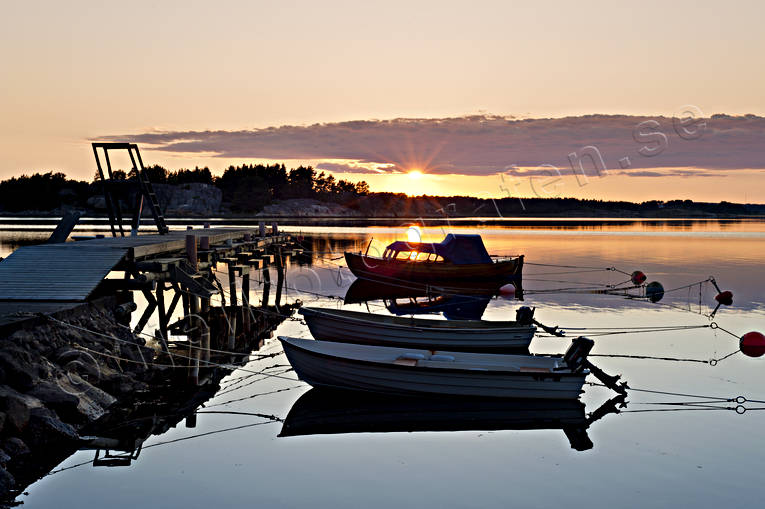 Bohusln, btar, hav, kommunikationer, kust, Landskap, natur, sjfart, solnedgng, sommar, rstider