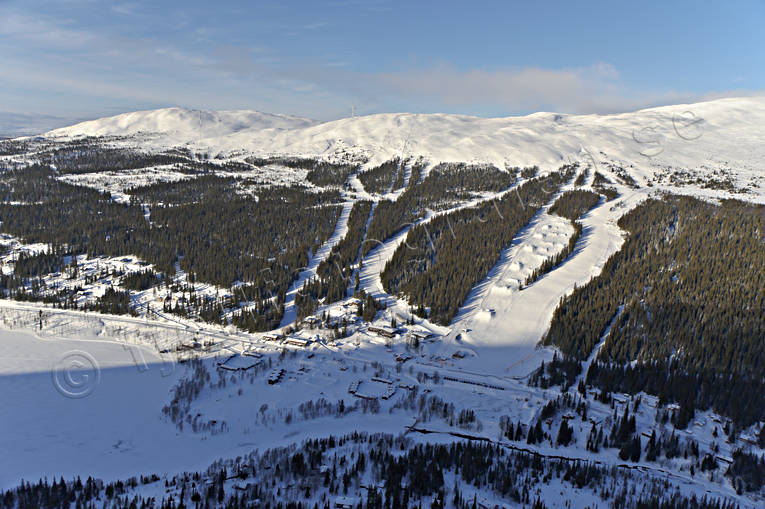 Bydalen Skidanläggning anläggningar, drönarbilder, drönarfoto, flygbild, flygbilder, Flygfoto, flygfoton, Jämtland, vinter