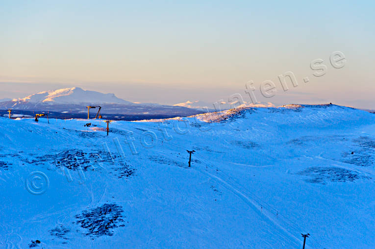 Bydalen Västerfjället mot Åreskutan Bydalen, drönarbilder, drönarfoto, flygbild, flygbilder, Flygfoto, flygfoton, Jämtland, Landskap, skidlift, vinter, Västerfjället, Åreskutan