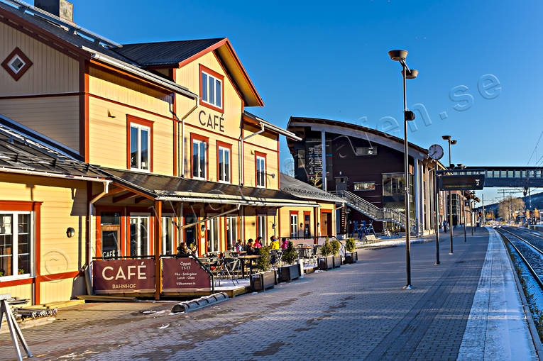 Cafe Bahnhof Åre anläggningar, Bahnhof, byggnader, byggnationer, cafe, hus, Jämtland, järnväg, järnvägsstation, Station Åre