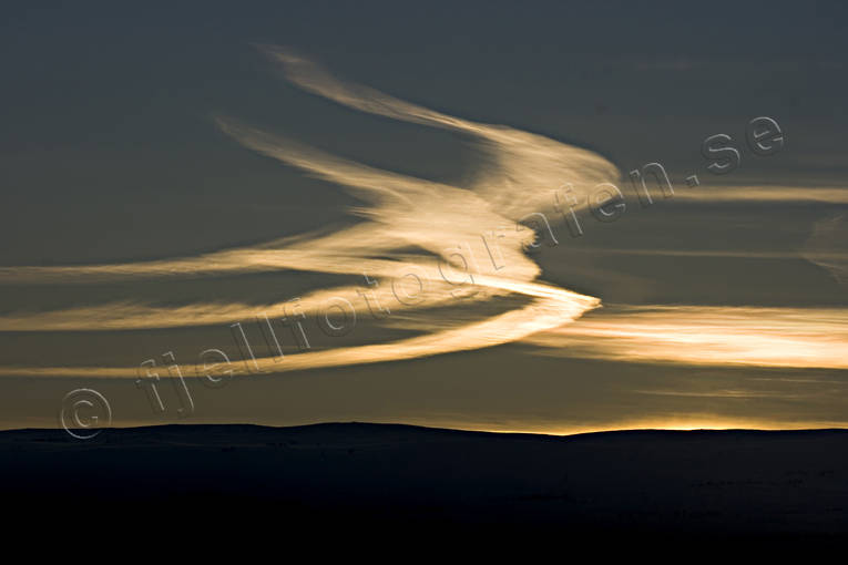 cirrus, cirrusmoln, himmel, moln, natur, solnedgng, stmning, rstider