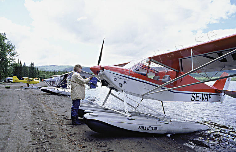 condor, flyg, flygflt, Frostlanda, Gddede, kommunikationer, luftfart, sjflyg, sjflygplan