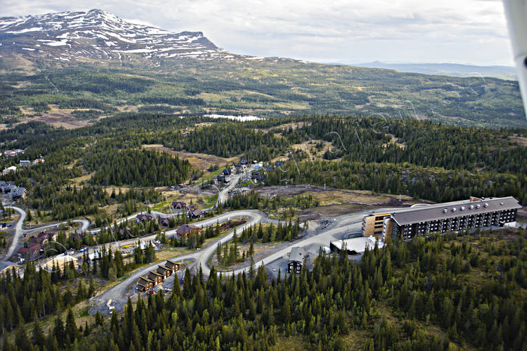 Copperhill vid Åreskutan anläggningar, Copperhill, drönarbilder, drönarfoto, flygbild, flygbilder, Flygfoto, flygfoton, Jämtland, Landskap, samhällen, sommar, Åre, Åreskutan
