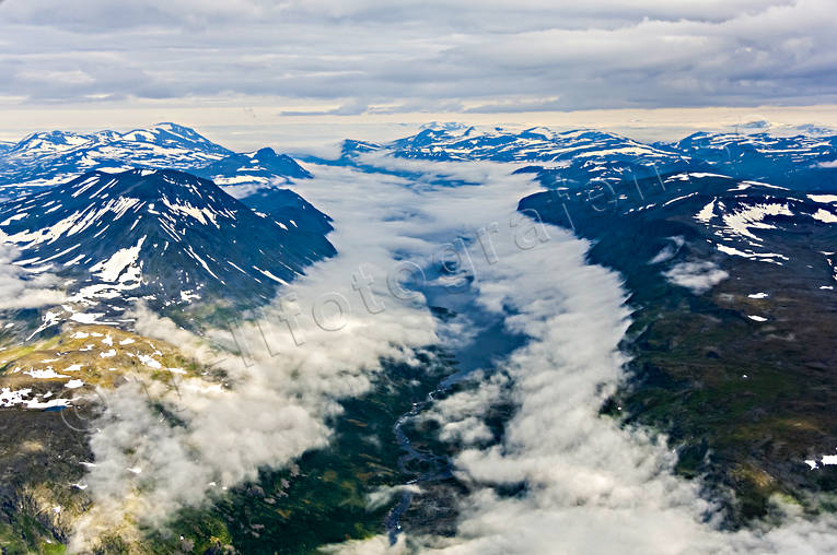dimma, drnarbilder, drnarfoto, flygbild, flygbilder, Flygfoto, flygfoton, Landskap, lappland, nationalpark, Rappatjrro, sommar, Stora Sjfallets, Svenska Fjllen, Teusajaure