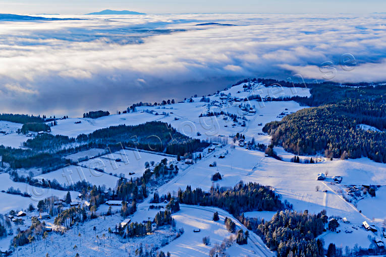 Dimma över Landösjön dimma, drönarbilder, drönarfoto, flygbild, flygbilder, Flygfoto, flygfoton, Jämtland, Landskap, Landön, Landösjön, vinter