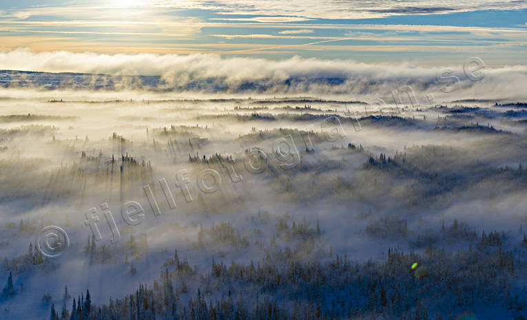 Dimma över myrlandskap dimma, drönarbilder, drönarfoto, flygbild, flygbilder, Flygfoto, flygfoton, Flån, Jämtland, Landskap, motljus, myr, myrlandskap, stämning, stämningsbild, stämningsbilder, vinter