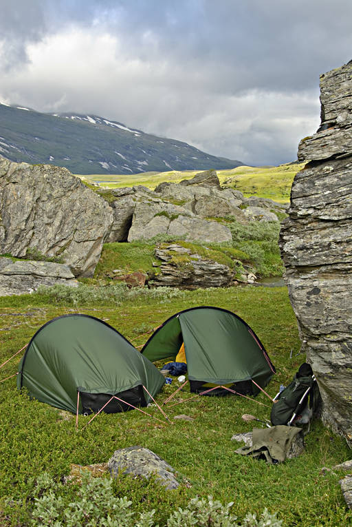 Ddens dal, enmanstlt, fjlltlt, fjllvandring, klippblock, nationalpark, Padjelanta, sommar, tlt, tltlger, ventyr