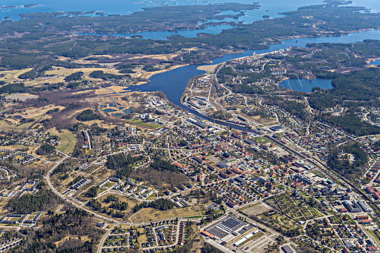 Flygbild Söderhamn Centrum centrum, drönarbilder, drönarfoto, Flaket, flygbild, flygbilder, Flygfoto, flygfoton, Hälsingland, Inre hamnen, samhällen, städer, Söderhamn, Söderhamnsfjärden, vår