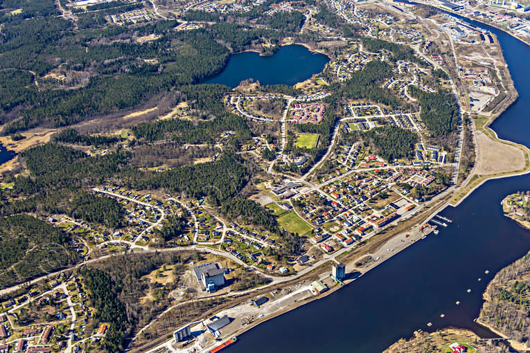 Flygbild Söderhamn Stugsund drönarbilder, drönarfoto, flygbild, flygbilder, Flygfoto, flygfoton, Färssjön, Hälsingland, samhällen, Stugsund, städer, Söderhamn, vår