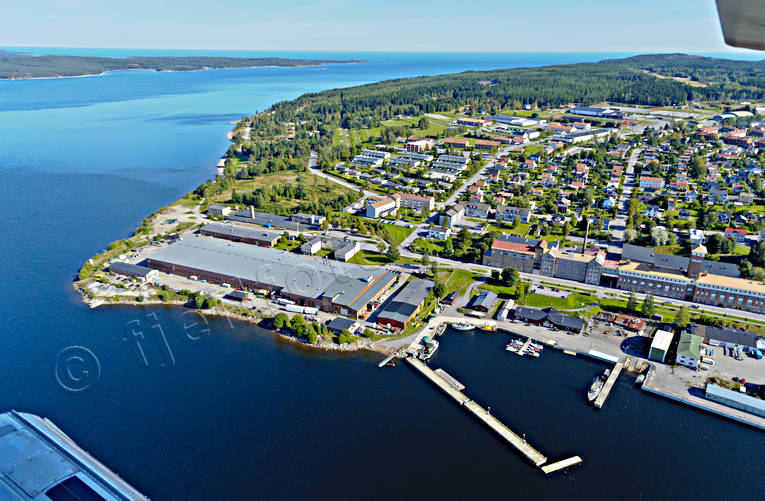Flygbild över Härnösand drönarbilder, drönarfoto, flygbild, flygbilder, Flygfoto, flygfoton, Härnösand, sommar, städer, Ångermanland