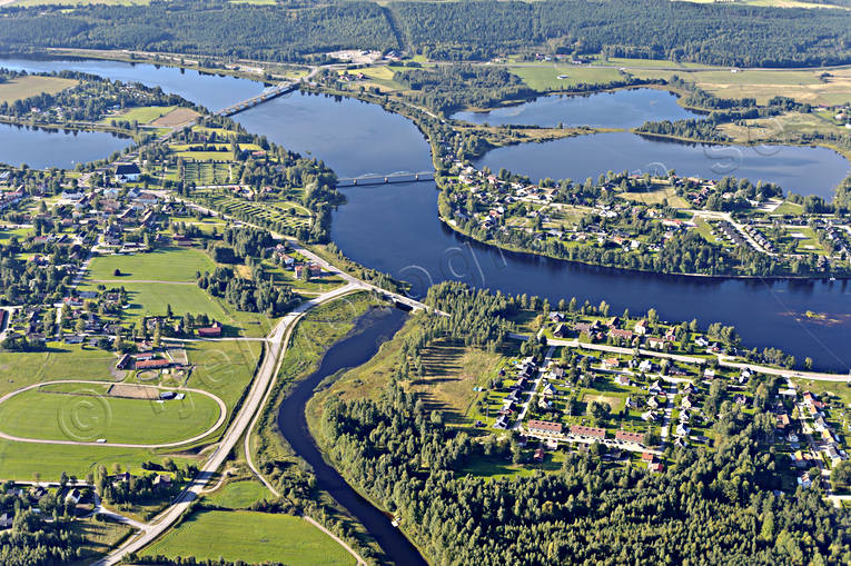 Flygbild över Ljusdal drönarbilder, drönarfoto, flygbild, flygbilder, Flygfoto, flygfoton, Hälsingland, Landskap, Ljusdal, samhällen, sommar