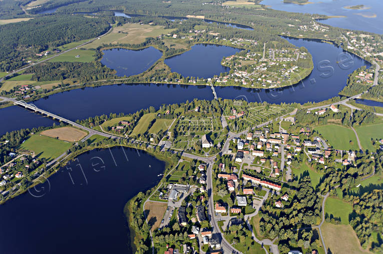 Flygbild över Ljusdal drönarbilder, drönarfoto, flygbild, flygbilder, Flygfoto, flygfoton, Hälsingland, Landskap, Ljusdal, samhällen, sommar