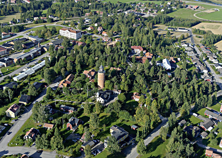 Flygbild över Ljusdal drönarbilder, drönarfoto, flygbild, flygbilder, Flygfoto, flygfoton, Hälsingland, Landskap, Ljusdal, samhällen, sommar