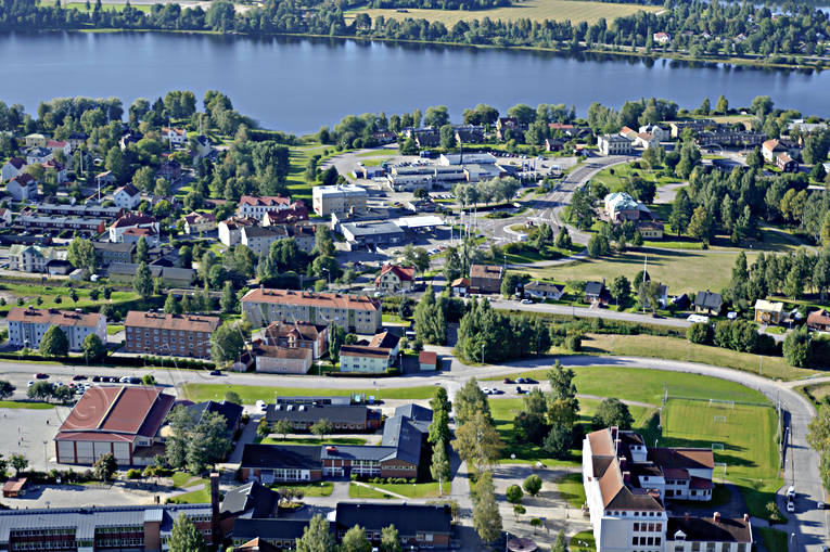 Flygbild över Ljusdal drönarbilder, drönarfoto, flygbild, flygbilder, Flygfoto, flygfoton, Hälsingland, Landskap, Ljusdal, samhällen, sommar
