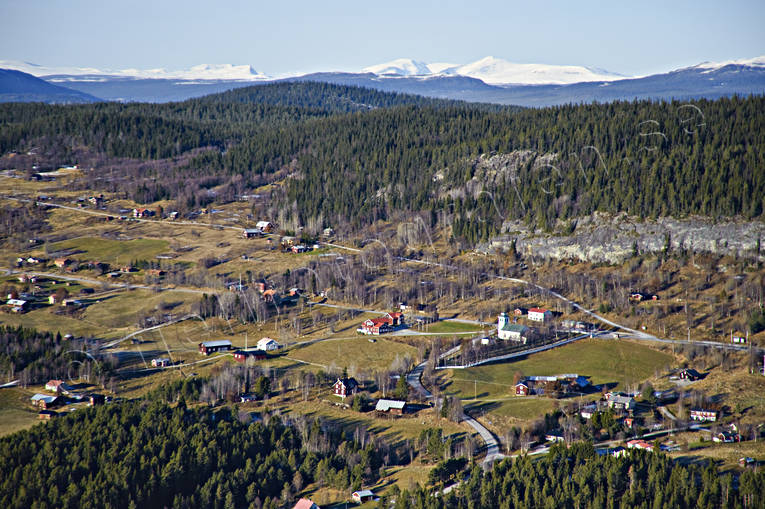 Flygbild över Tännäs drönarbilder, drönarfoto, flygbild, flygbilder, Flygfoto, flygfoton, Härjedalen, höst, samhälle, samhällen, Tännäs