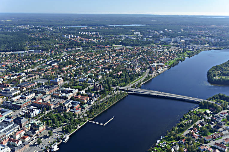 Flygbild över Umeå drönarbilder, drönarfoto, flygbild, flygbilder, Flygfoto, flygfoton, höst, städer, Umeå, Västerbotten
