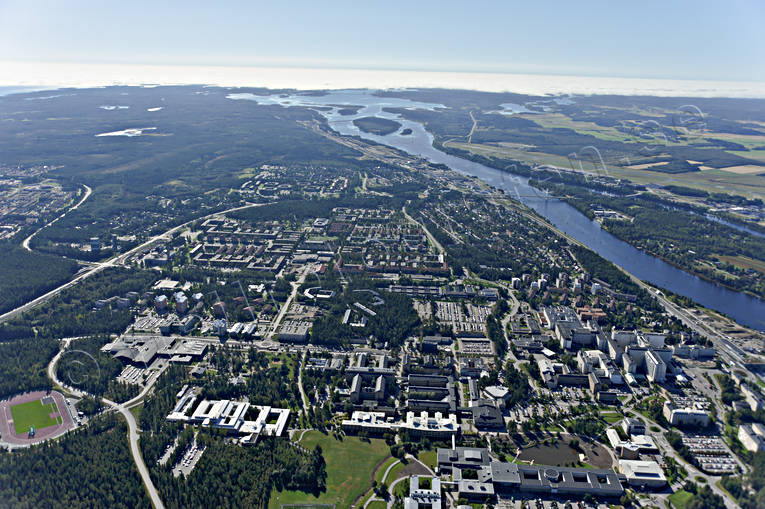 Flygbild över Umeå drönarbilder, drönarfoto, flygbild, flygbilder, Flygfoto, flygfoton, höst, städer, Umeå, Västerbotten