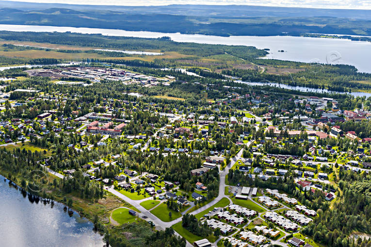 Flygbild över Vilhelmina drönarbilder, drönarfoto, flygbild, flygbilder, Flygfoto, flygfoton, lappland, samhällen, sommar, Vilhelmina