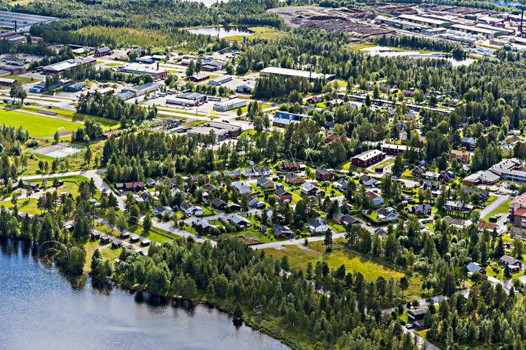 Flygbild över Vilhelmina drönarbilder, drönarfoto, flygbild, flygbilder, Flygfoto, flygfoton, lappland, samhällen, sommar, Vilhelmina