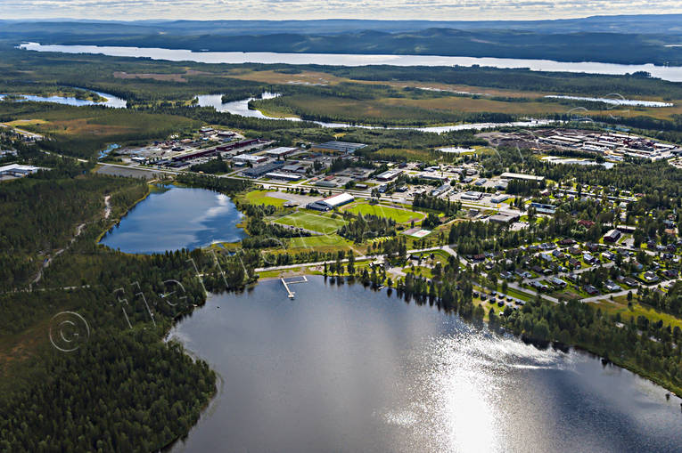 Flygbild över Vilhelmina drönarbilder, drönarfoto, flygbild, flygbilder, Flygfoto, flygfoton, lappland, samhällen, sommar, Vilhelmina