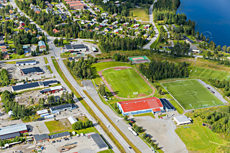 Flygbild över Vilhelmina drönarbilder, drönarfoto, flygbild, flygbilder, Flygfoto, flygfoton, lappland, samhällen, sommar, Vilhelmina