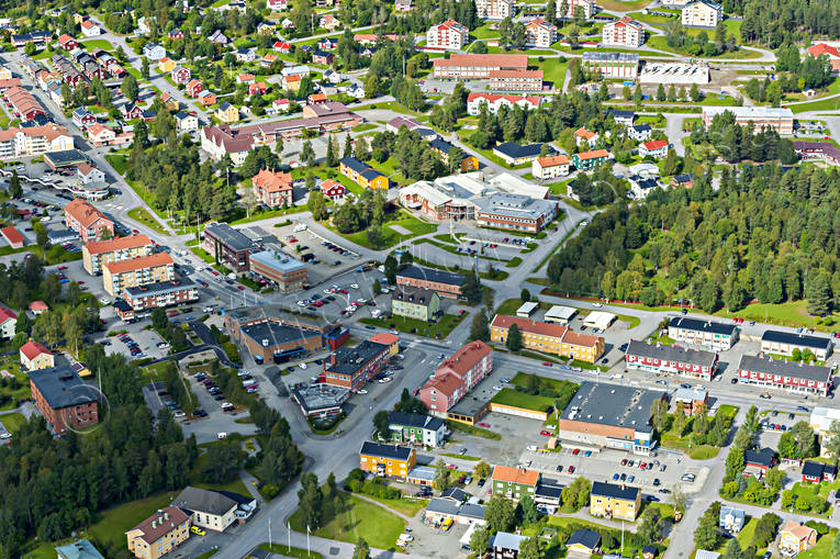 Flygbild över Vilhelmina drönarbilder, drönarfoto, flygbild, flygbilder, Flygfoto, flygfoton, lappland, samhällen, sommar, Vilhelmina