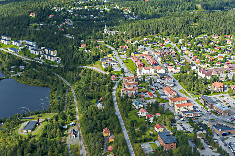 Flygbild över Vilhelmina drönarbilder, drönarfoto, flygbild, flygbilder, Flygfoto, flygfoton, lappland, samhällen, sommar, Vilhelmina