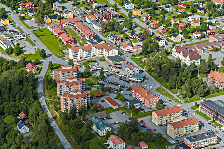 Flygbild över Vilhelmina drönarbilder, drönarfoto, flygbild, flygbilder, Flygfoto, flygfoton, lappland, samhällen, sommar, Vilhelmina