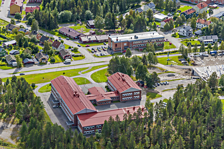 Flygbild över Vilhelmina drönarbilder, drönarfoto, flygbild, flygbilder, Flygfoto, flygfoton, lappland, samhällen, sommar, Vilhelmina