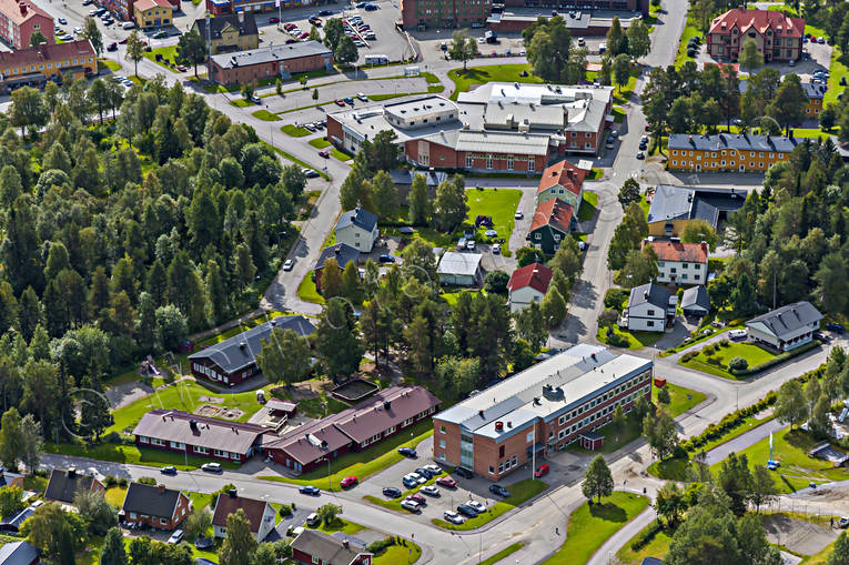 Flygbild över Vilhelmina drönarbilder, drönarfoto, flygbild, flygbilder, Flygfoto, flygfoton, lappland, samhällen, sommar, Vilhelmina