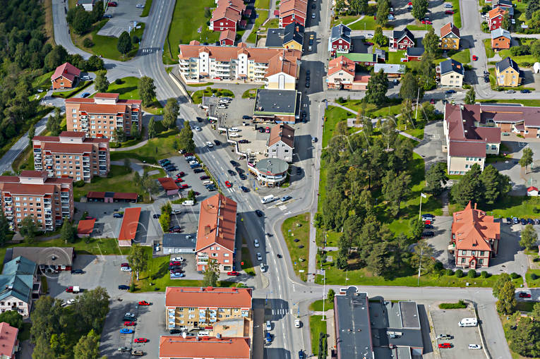 Flygbild över Vilhelmina drönarbilder, drönarfoto, flygbild, flygbilder, Flygfoto, flygfoton, lappland, samhällen, sommar, Vilhelmina