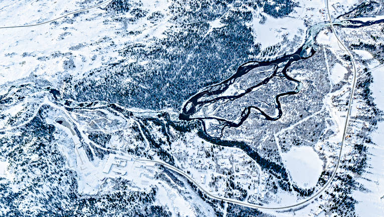 Flygfoto Handöl Handölan drönarbild, drönarbilder, drönarfoto, flygbild, flygbilder, Flygfoto, flygfoton, Handöl, Handölan, Handölsforsen, höst, Jämtland, Landskap, samhällen