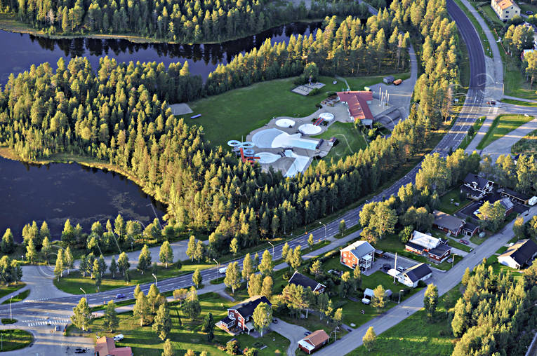 Flygfoto Lycksele drönarbilder, drönarfoto, flygbild, flygbilder, Flygfoto, flygfoton, lappland, Lycksele, samhällen, sommar