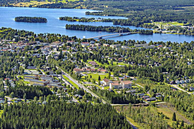 Flygfoto Strömsund drönarbilder, drönarfoto, flygbild, flygbilder, Flygfoto, flygfoton, Jämtland, samhällen, sommar, Ströms Vattudal, Strömsund, Vattudalen