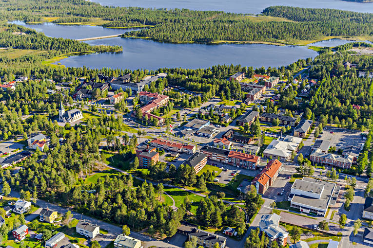 Arvidsjaur, drnarbilder, drnarfoto, flygbild, flygbilder, Flygfoto, flygfoton, lappland, samhllen, sommar