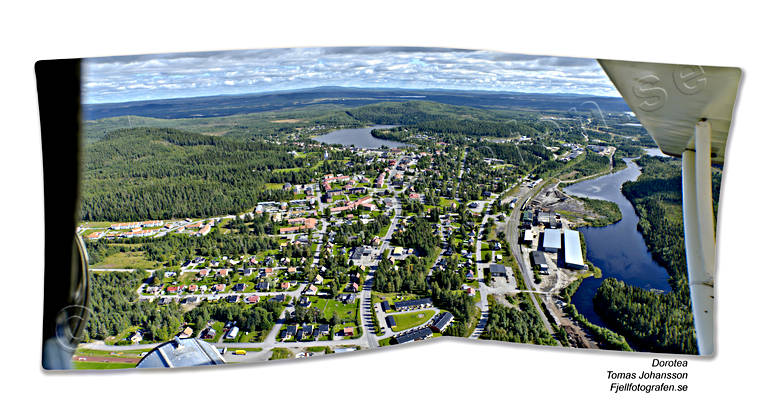 Dorotea, drnarbilder, drnarfoto, flygbild, flygbilder, Flygfoto, flygfoton, lappland, samhllen, sommar