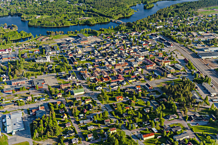drnarbilder, drnarfoto, flygbild, flygbilder, Flygfoto, flygfoton, Hrjedalen, Ljusnan, samhllen, sommar, Sveg