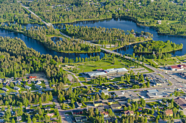 drnarbilder, drnarfoto, flygbild, flygbilder, Flygfoto, flygfoton, Hrjedalen, Ljusnan, samhllen, sommar, Sveg