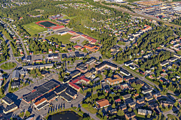 drnarbilder, drnarfoto, flygbild, flygbilder, Flygfoto, flygfoton, Norrbotten, samhllen, sommar, lvsbyn