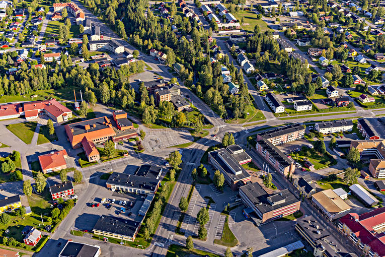 drnarbilder, drnarfoto, flygbild, flygbilder, Flygfoto, flygfoton, Norrbotten, samhllen, sommar, lvsbyn