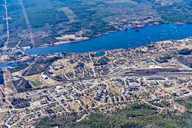 banvall, drnarbilder, drnarfoto, flygbild, flygbilder, Flygfoto, flygfoton, jrnvg, jrnvgsknut, Medelpad, Mittbanan, Norra Stambanan, samhllen, vr, nge, ngesjn