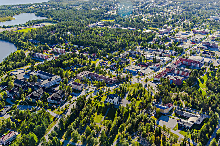 Flygfoto över Arvidsjaur Arvidsjaur, drönarbilder, drönarfoto, flygbild, flygbilder, Flygfoto, flygfoton, lappland, samhällen, sommar